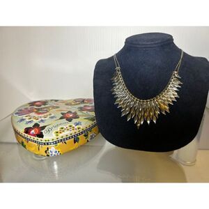 RARE GORGEOUS!! Brighton Silver 925 TRIBAL CHOKER Necklace In Heart Shaped Tin